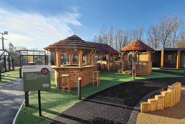 Garden buildings of every shape and size are available to view at the show site