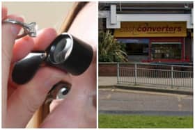 Mellies took the stolen jewellery to Cash Converters in Bramley. (library pics by National World / Google Maps)