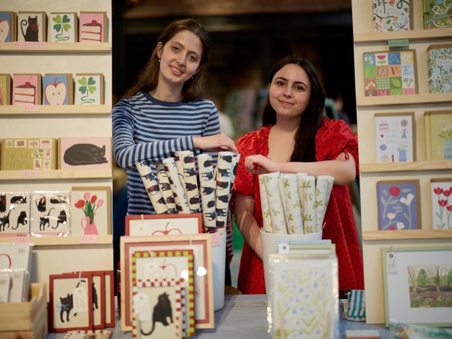 Khloe Baker and Hettie Maddock at The Hepworth's Makefield Market.
