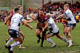 Action from Batley Bulldogs' previous meeting with Featherstone Rovers last month. (Photo by Paul Butterfield).