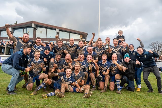 Pontefract RUFC's promotion-clinching team.
