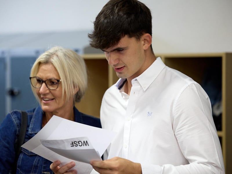 A-level results day at Queen Elizabeth Grammar School