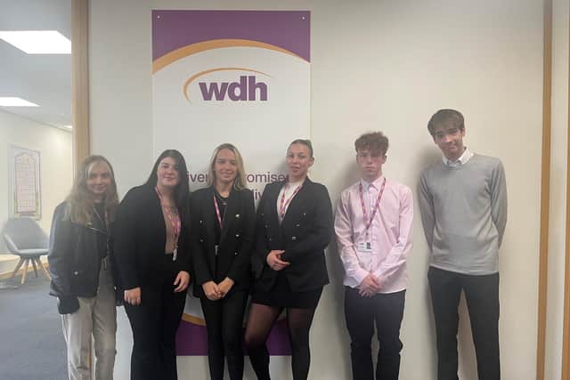 T Level students at WDH: (L-R) Briana Summerscales, Courtney Waine, Mia Gilpin, Lucy Dunford, Joe Mudd, Murray Philip