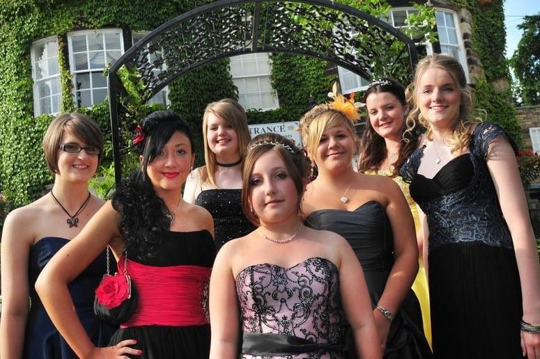 Sally, Charlotte, Abigail, Amy, Hollie, Rebecca and Sarah at the Kettlethorpe High School prom in July 2010.