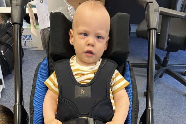 Little Lennie was diagnosed with cerebral palsy just a few weeks after his birth.