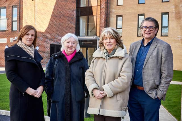 Sue Young, executive director of Investment, Jacquie Speight, chair of WDH’s Board, Coun Denise Jeffery, Leader of Wakefield Council, and Richard Greenwood, director of housing, Caddick Construction.