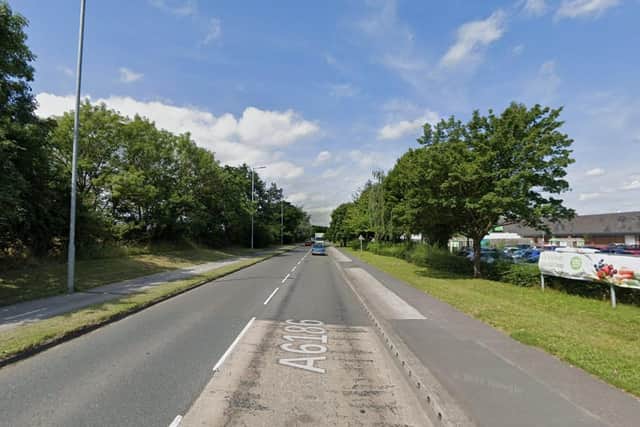 The man was taken to hospital with "serious injuries" after the collision in Asdale Road.