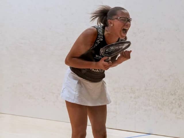 Asia Harris won a thrilling match for Yorkshire Premier League leaders Doncaster. Picture: England Squash