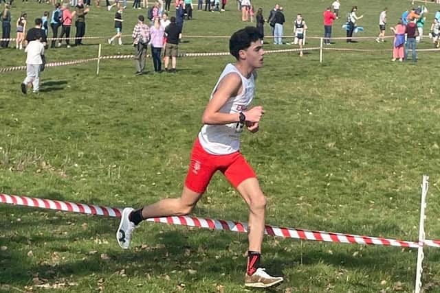 Thomas Hastings in action on his way to third place in the SIAB International Cross Country event. Picture: Chris Mitchell