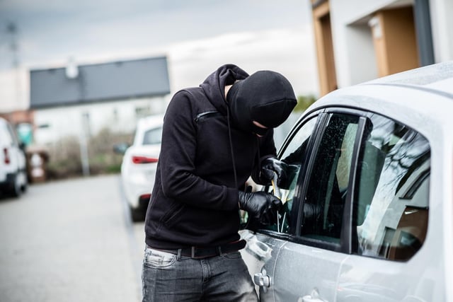 Here are the top 12 areas for the most vehicle break-ins and thefts across Wakefield.