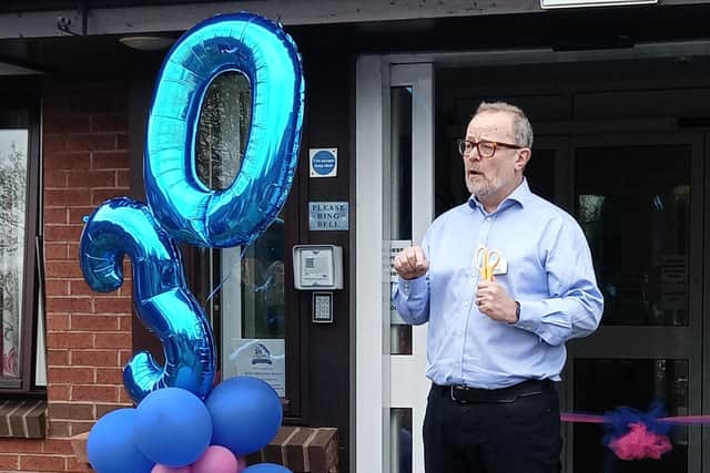 Dan Ryan, Chief Operating Manager for MHA, gave a speech and cut the ribbon at the care home's 30th anniversary event in April.
