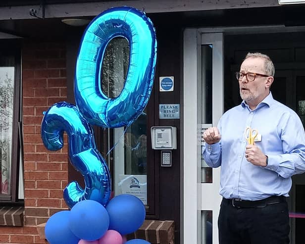 Dan Ryan, Chief Operating Manager for MHA, gave a speech and cut the ribbon at the care home's 30th anniversary event in April.