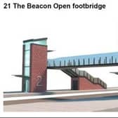 A draft design of how the new station footbridge will look.