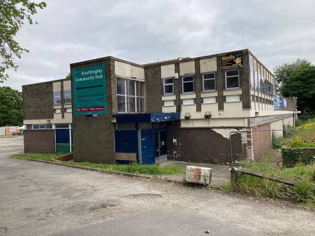 The old Kellingley Social Club building, in Knottingley.