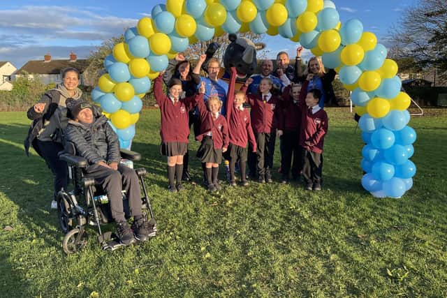 Pontefract's Orchard Head Junior, Infant and Nursery School pupils celebrated the completion of the final mile of the fundraising walk to raise money and awareness for the Motor Neurone Disease Association.