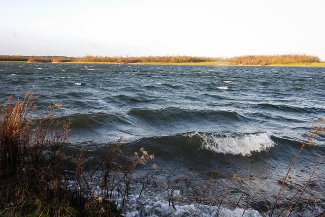 The waves at a windy Wintersett as captured by Sue Billcliffe.