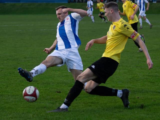 Jack Shepherd completed Pontefract Collieries' comeback from two down to win 3-2 at Stockton Town. Picture: Bruce Fitzgerald