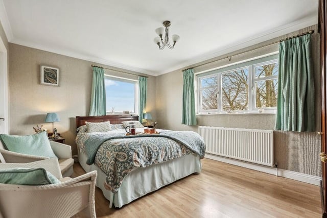 A double aspect bedroom is light and spacious.