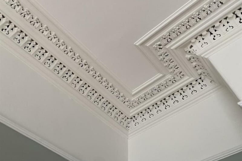 Some of the intricate decorative detail displayed within the Victorian house.