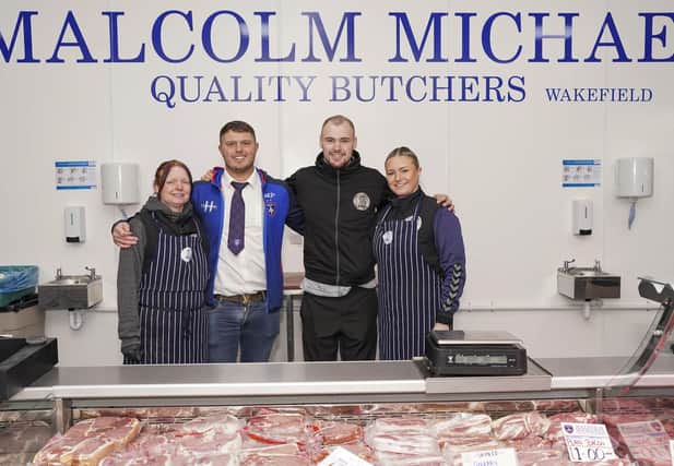 Paula Galli, Marcus Leary, Keiran Martin and Rachel Leary at the opening of Malcolm Michael butchers in The Ridings. Picture Scott Merrylees