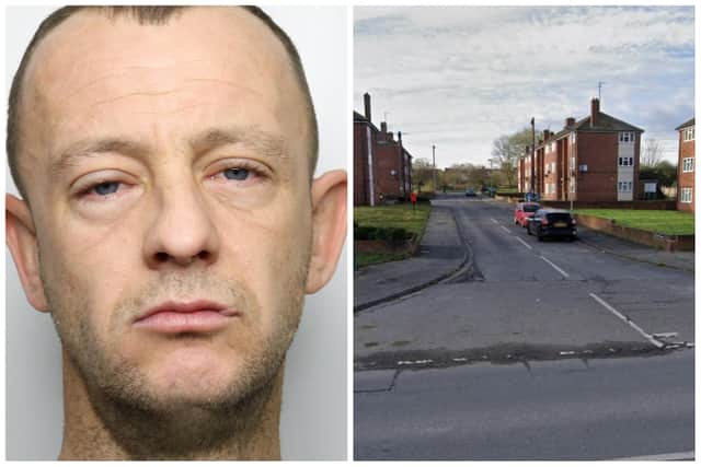 Blakeston burst into the bedroom and threatened the occupier of the flat on Bryan Close.