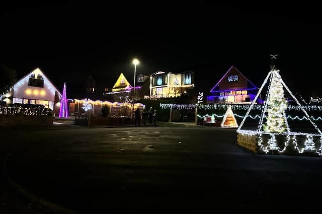 Residents have put on a festive display of lights on the houses around their street in Horbury.