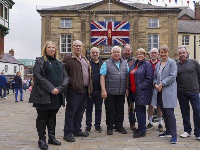 Pontefract Civic Society members have decorated the town hall ahead of King Charles coronation on Saturday May 6.