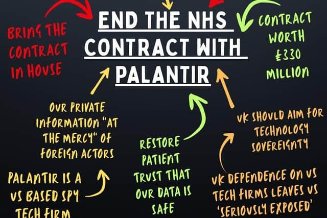 Jon Trickett's views on Palantir contracts.