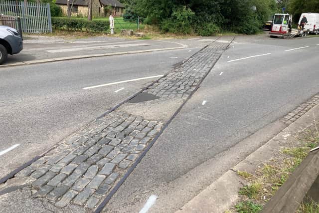 Part of the old 'Nagger Line'' which runs across Lime Pit Lane, in Stanley, is to be removed over road safety fears.