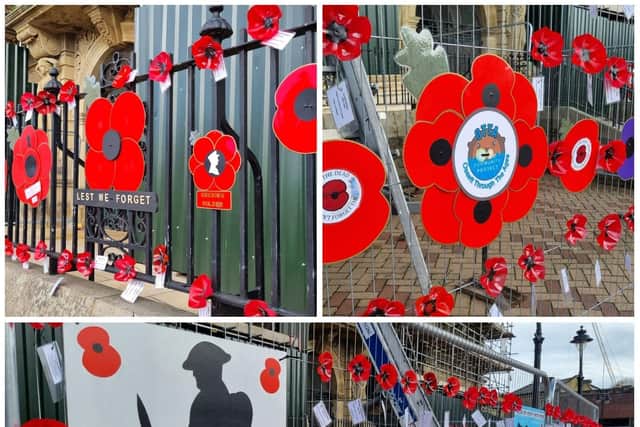 Members of local history group, Ossett Through the Ages, placed poppies across the precinct ahead of Remembrance Day on Friday.