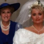 Tracey Millington-Jones with mum Wendy Speakes on her wedding day in 1993.