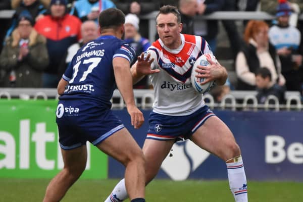 Matty Ashurst in action for Wakefield Trinity this season. Picture: Rob Hare