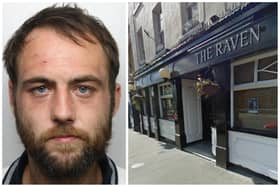 McNally bit a chunk from the bouncer's ear outside The Raven pub in Wakefield. (pic by WYP / Google Maps)