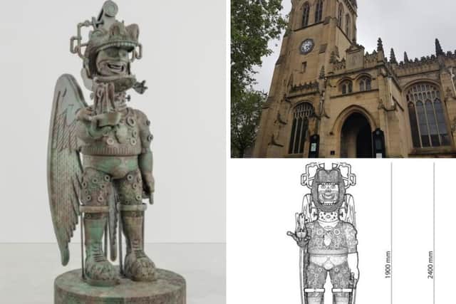 Planning permission has been granted to build a controversial Amazon love god statue near to Wakefield Cathedral.