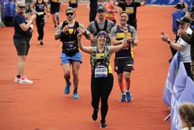 Lindsey completed the Rob Burrow Leeds Marathon in 2023. Picture: Steve Riding