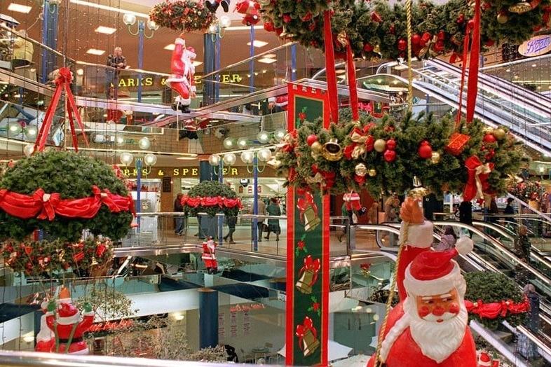 Magical Christmas decorations adorn the Ridings Shopping centre in 1997.