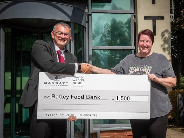 Barratt Developments Yorkshire West donated to Batley Food Bank in 2023 