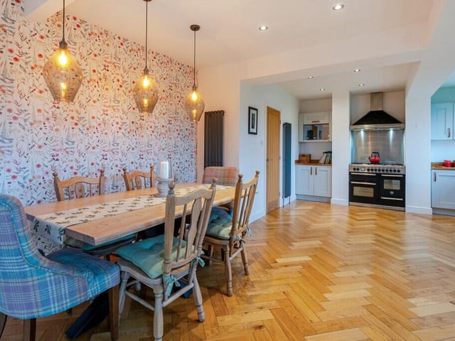 Dining space within the ground floor open plan arrangement.