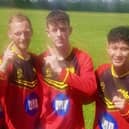 Goal scorers in Wakefield Athletic's Premiership One 8-2 success over Peacock FC (from left) Danny Young, Kane Whitaker, Kieran Young and Ray Cheng.