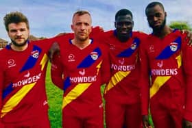 On target for Wakefield Athletic in their 4-1 win over Navigation Tavern were (from left): James Holman, Danny Young, Banta Darboe and Abubakary Touray.