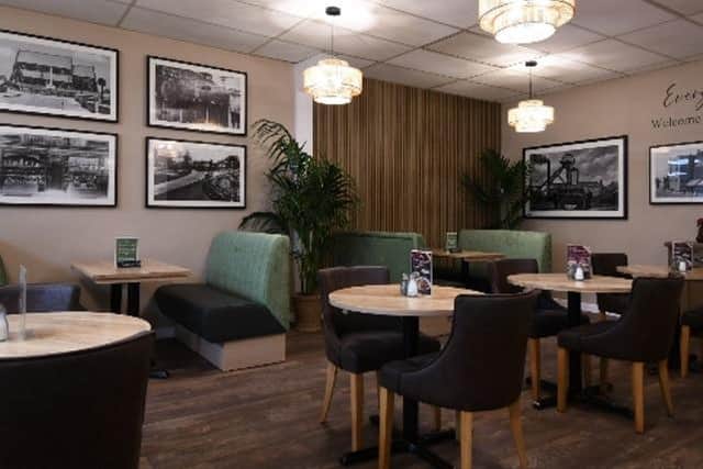 The new Victoria Heritage Suite at Notcutts Victoria Garden Centre restaurant celebrating local Featherstone and Pontefract history. [Credit: Peter Hasnip, Copyright: Notcutts Ltd]
