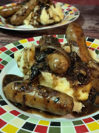 Tasty sausage and mash was the birthday request