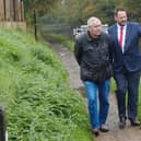 Wakefield MP Simon Lightwood (right) with Stuart Heptinstall, councillor for Wakefield East ward, beside the river Calder