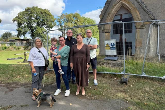 Residents and councillors campaigned to save the historic chapels in Knottingley Cemetery. LDRS image