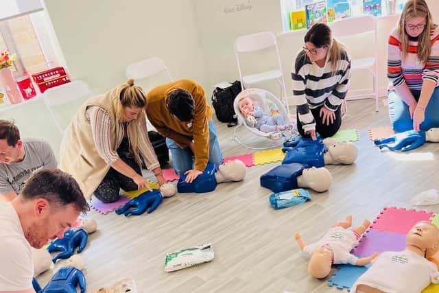 One of Natalie Kay's first aid classes in action