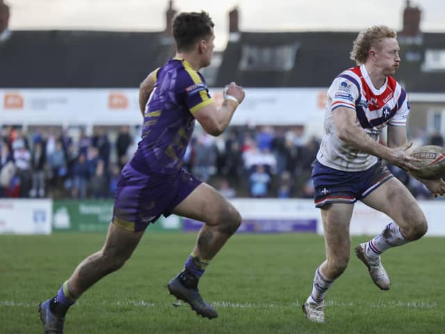 Lachlan Walmsley scored two of Wakefield Trinity's 13 tries in their Challenge Cup win over Hunslet ARLFC. Picture: John Victor