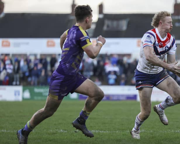 Lachlan Walmsley scored two of Wakefield Trinity's 13 tries in their Challenge Cup win over Hunslet ARLFC. Picture: John Victor