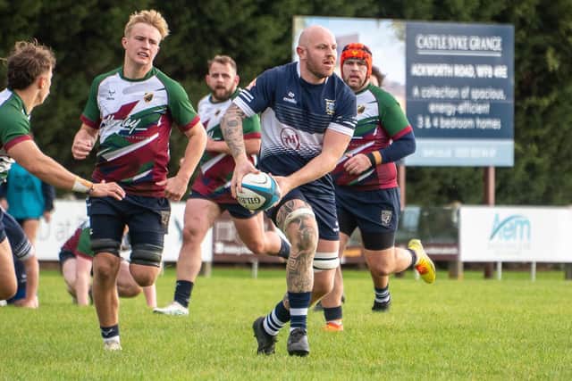 Sam Millard on the charge. Pic: Jonathan Buck