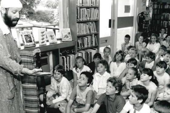 Walton Library holds a special storytime with a school class (Walton Junior School?), date unknown.