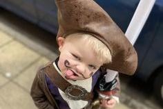 Ellie Mae shared a snap of Oakley-Sam, aged three, as Captain Jack Sparrow.